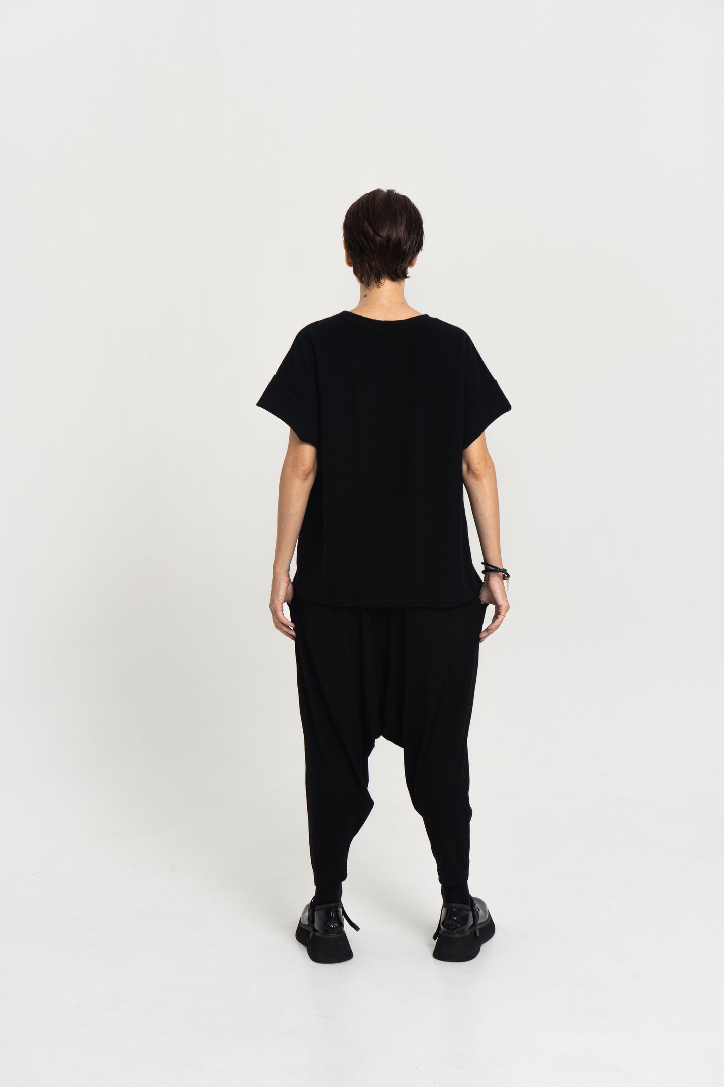 Loop weave texture T-shirt